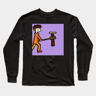 White Stick Figure Long Sleeve T-Shirt